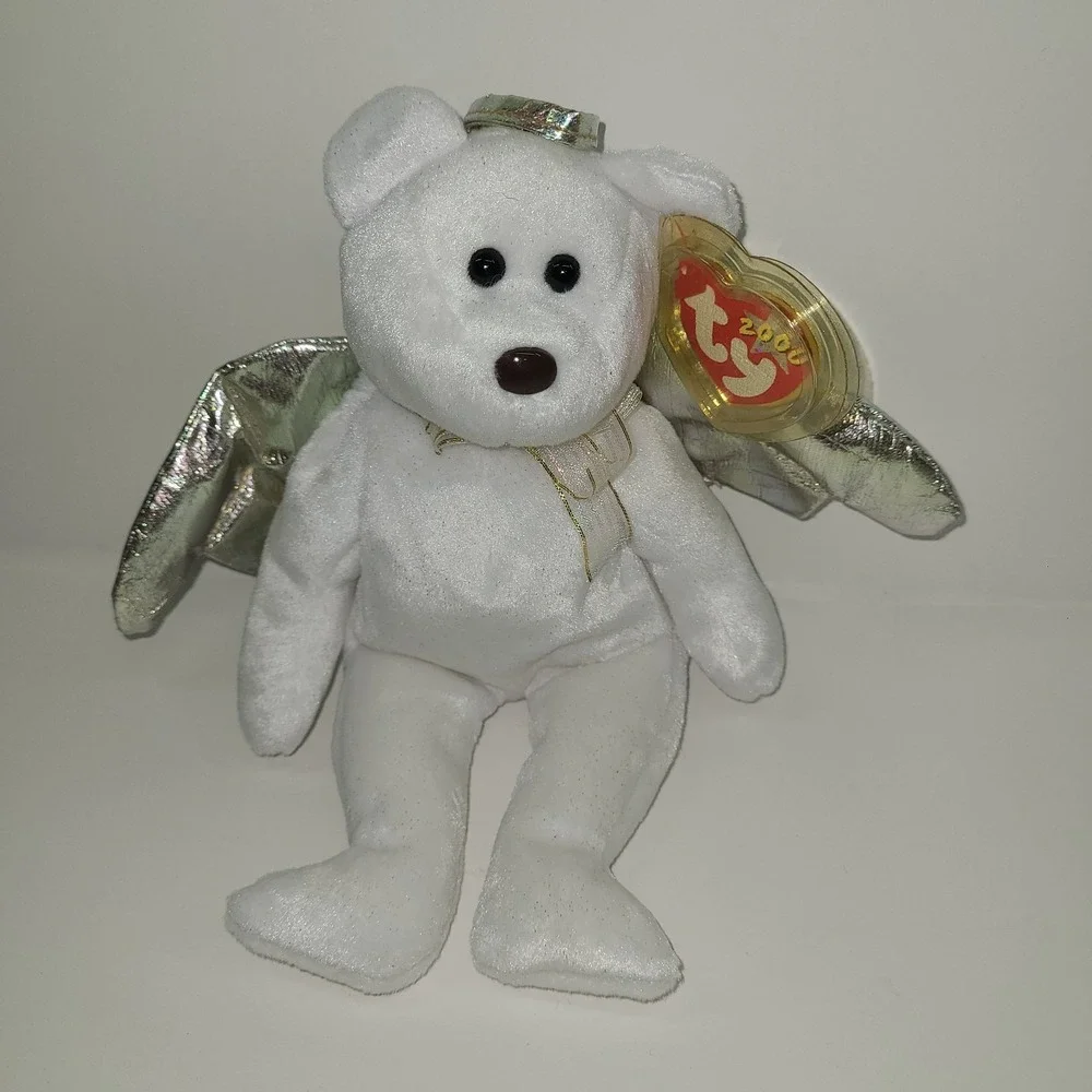 TY Beanie Baby Lot of 3- 2000 Collection Halo, The Beginning, Holiday Teddy Tags